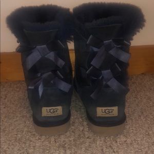 Navy Bailey Bow Uggs